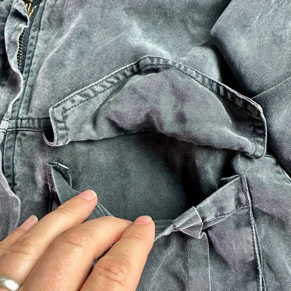 Young Fabulous & Broke Women's Medium Gray 100% Tencel Damon Crop Zip Jacket - Picture 7 of 9